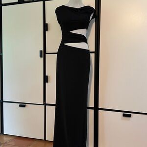 Peppermayo Margot Black One-Shoulder long Dress NWT